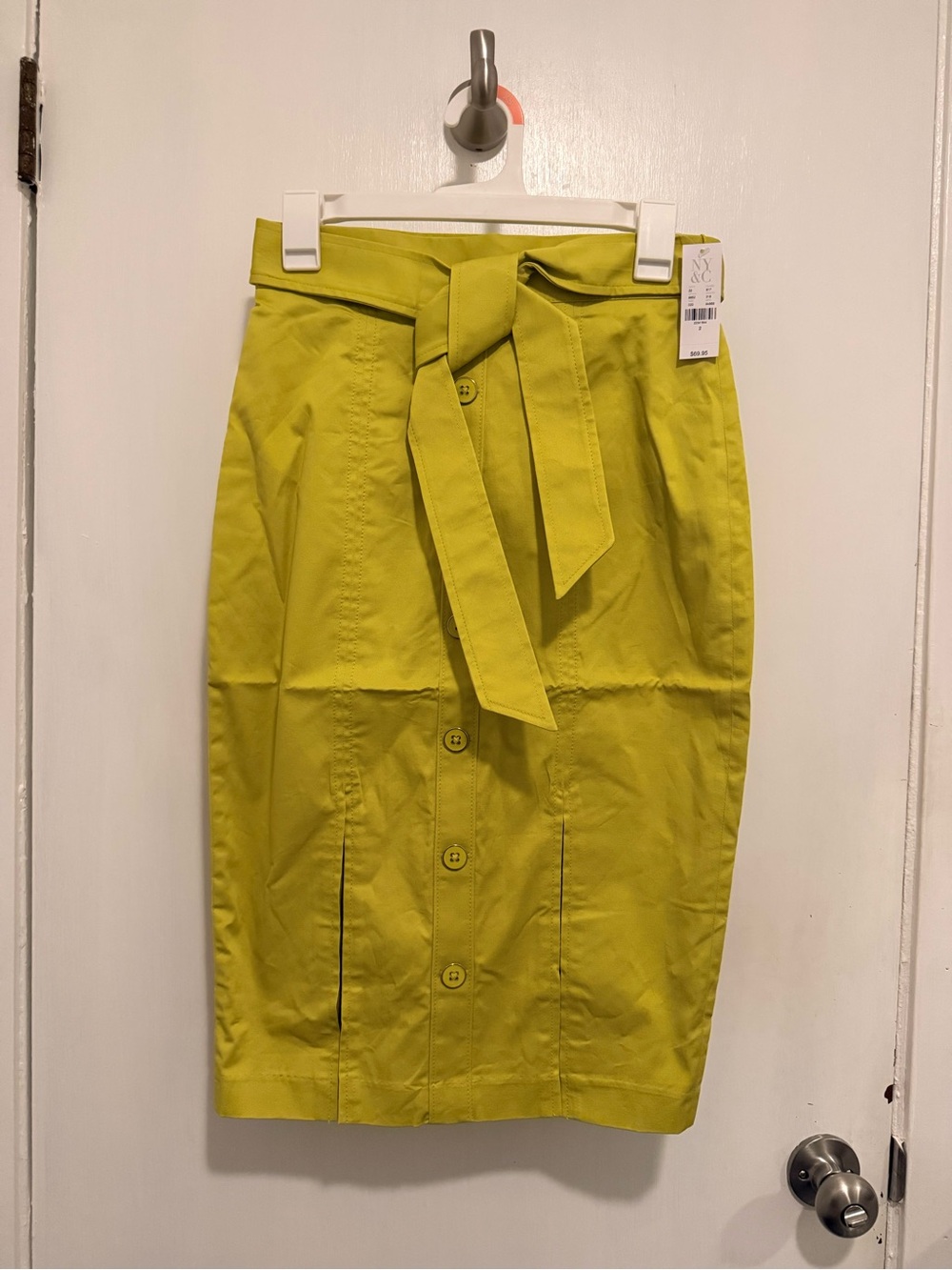 New. 7th avenue New York & company mustard yellow skirt  size 2